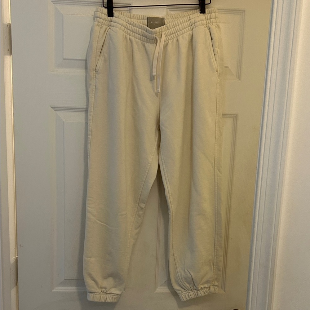 Everlane 100% organic cotton VGC ecru Jogger Pants